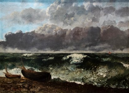 La Mer orageuse - Gustave Courbet. Free illustration for personal and commercial use.