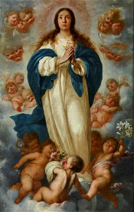 La Inmaculada Concepción, de Francisco de Herrera el Mozo (Museo del Prado). Free illustration for personal and commercial use.