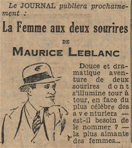 La Femme aux deux sourires (Annonce 19320702)