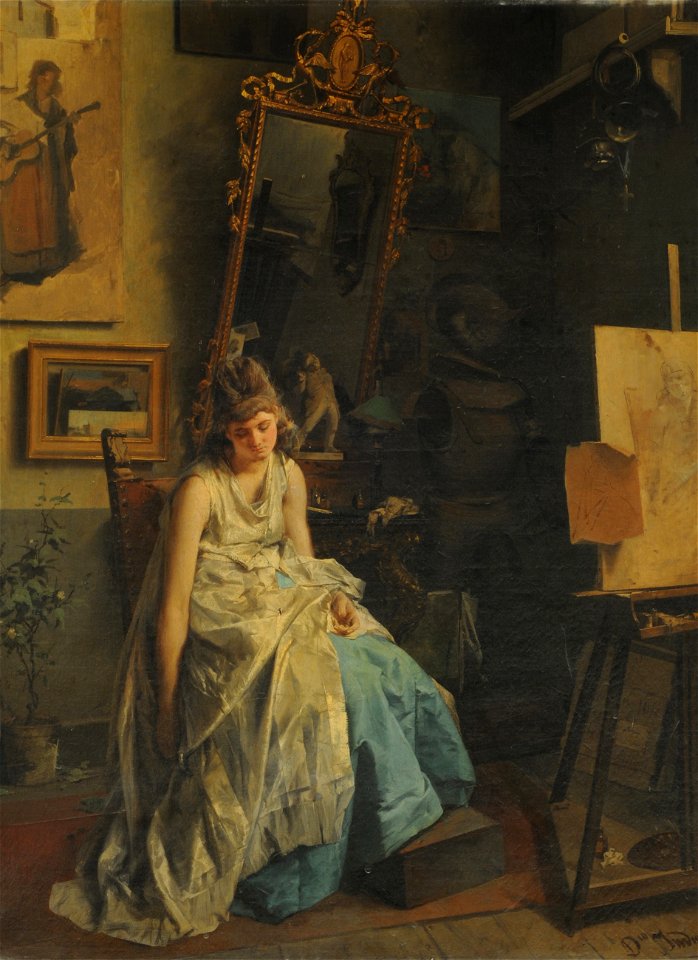La modelo - Domenico Induno