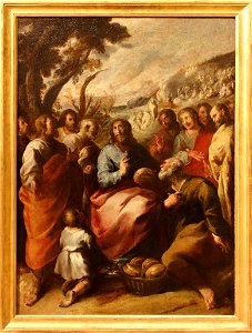 La Multiplication des pains (avec cadre), Francisco de Herrera, Musée Goya