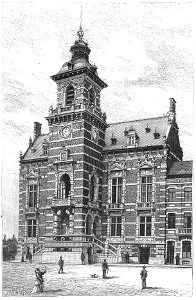 La nouvelle maison communale d'Anderlecht en 1880