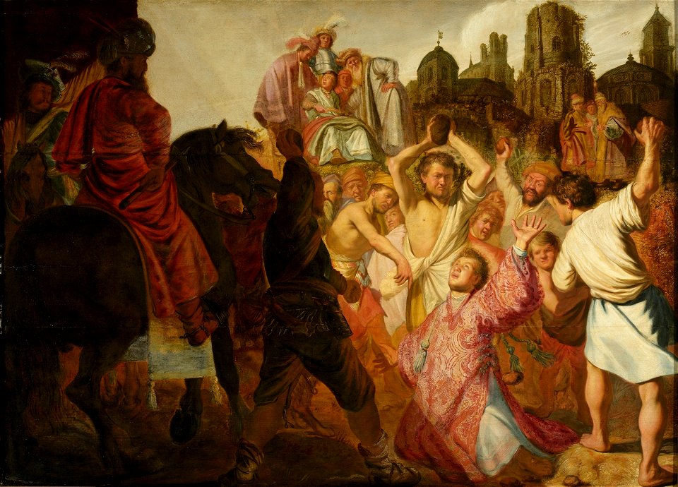 La Lapidation de Saint Etienne - Rembrandt (A 2735)
