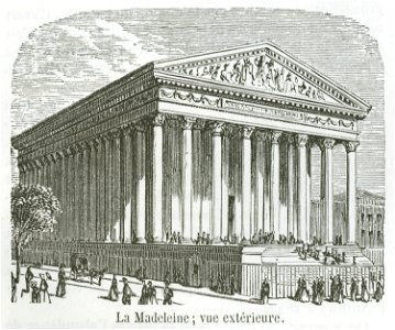 La Madeleine; vue extérieure, 1855