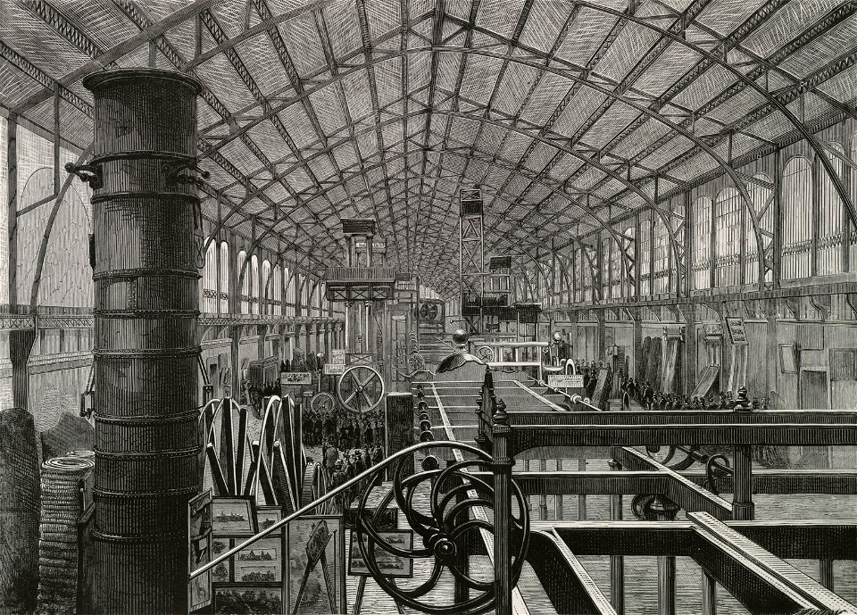 La galerie des machines françaises, dans le Palais du Champ-de-Mars