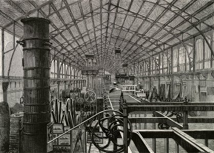 La galerie des machines françaises, dans le Palais du Champ-de-Mars