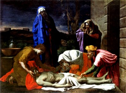 La Lamentation sur le Christ mort - Poussin - National Gallery of Ireland. Free illustration for personal and commercial use.