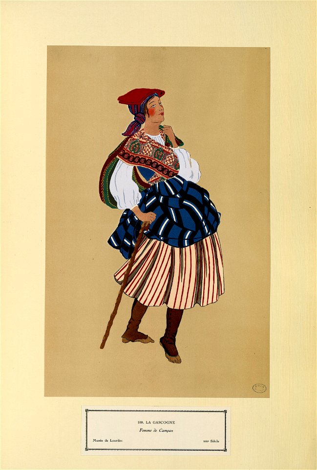 La Gascogne - Femme de Campan - XIXe siècle (n° 109) - Fonds Ancely - B315556101 A GARDILANNE 017