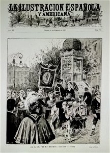 La Ilustración Española y Americana, Feb 15th 1907, cover by Mariano Pedrero