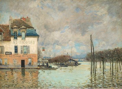 La inundación en Port Marly, por Alfred Sisley