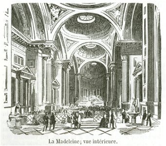 La Madeleine; vue intérieure, 1855