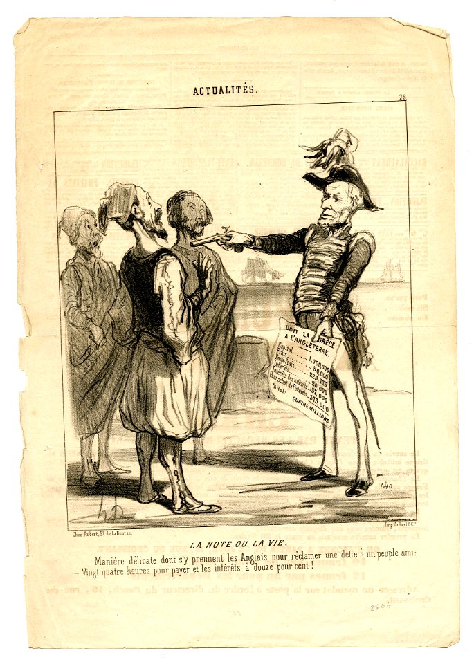 La note ou la vie (The bill or your life) (BM 1861,1012.587)