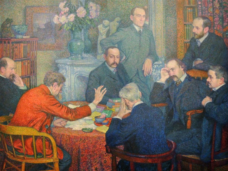 La Lecture par Emile Verhaeren (van Rysselberghe)