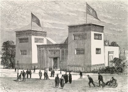 La maison égyptienne, dans le parc du Trocadéro, Exposition Universelle 1878