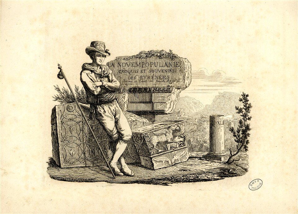 La Novempopulanie , croquis et souvenirs des Pyrénées dessinés et gravés par Camille B. - Fonds Ancely - B315556101 A PELERIN 005