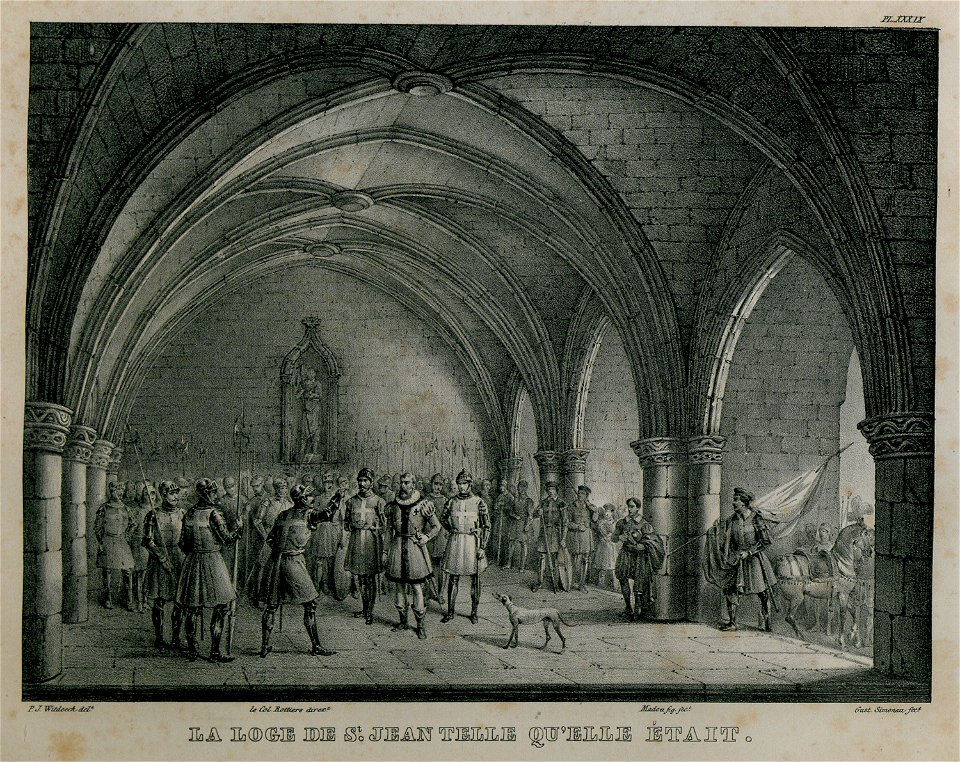 La Loge de St Jean telle qu'elle était - Rottiers Bernard Eugène Antoine - 1828