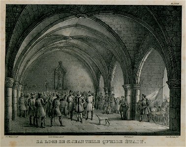 La Loge de St Jean telle qu'elle était - Rottiers Bernard Eugène Antoine - 1828