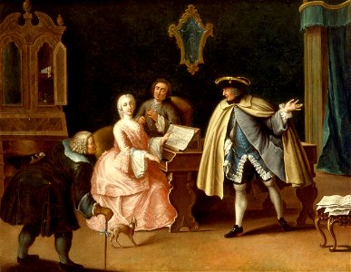 La lezione di musica 1750-1770 ca olio su tela Gallerie d'Italia - Palazzo Leoni Montanari, Vicenza
