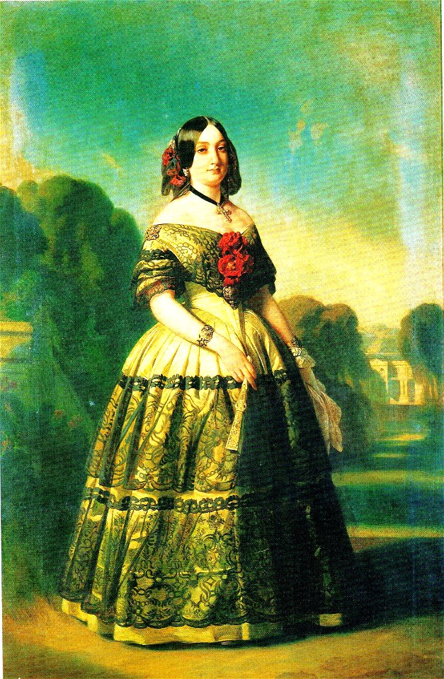 La infanta Luisa Fernanda de Borbón (Real Alcázar de Sevilla). Free illustration for personal and commercial use.