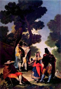 La maja y los embozados, Francisco de Goya