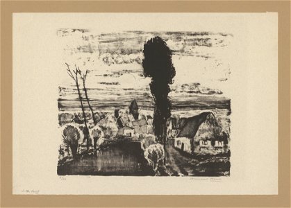 La mare, print by Armand Apol (1879-1950), Belgium, (1914), Prints Department of the Royal Library of Belgium, S.IV 22439