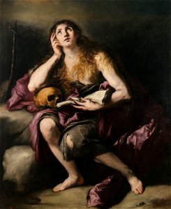 La Magdalena penitente (Luca Giordano). Free illustration for personal and commercial use.