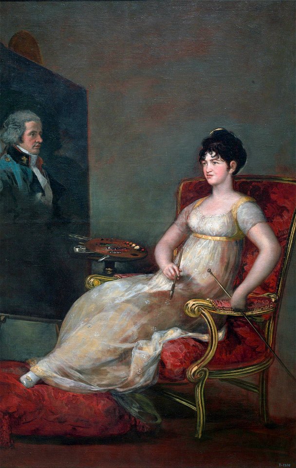 La marquesa de Villafranca pintando a su maridoFXD