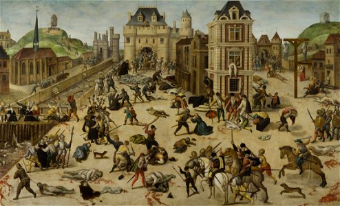 La masacre de San Bartolomé, por François Dubois. Free illustration for personal and commercial use.