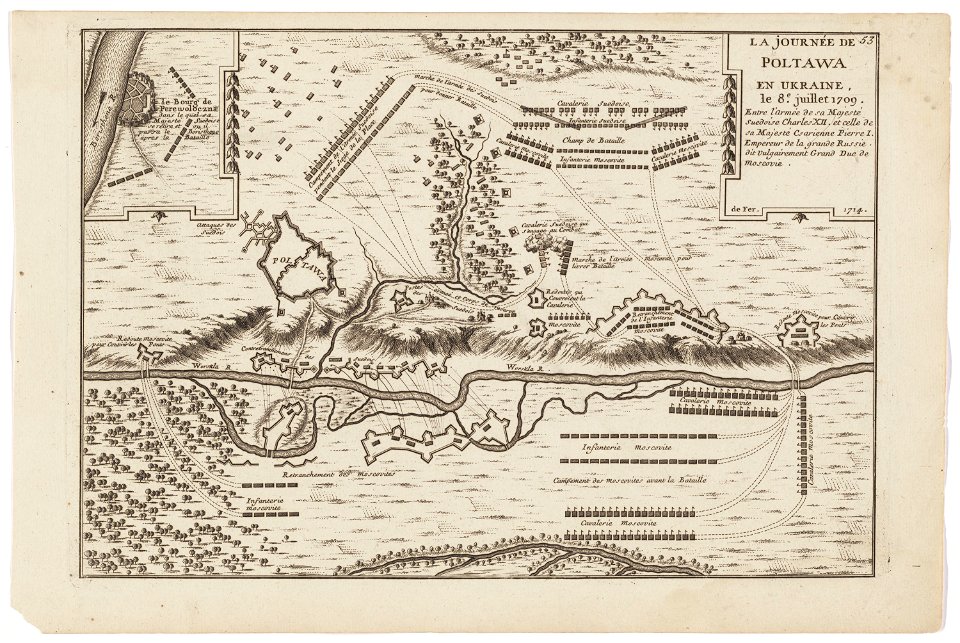 La journée de Poltawa en Ukraine, le 8-e juillet 1709