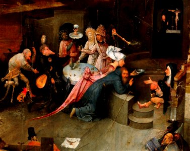 La messe noire détail du tryptique de la tentation de saint Antoine 1502