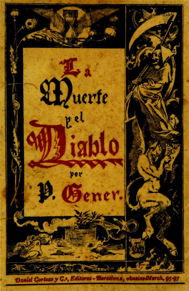 La muerte y el diablo (1884-1885), portada, de Apeles Mestres