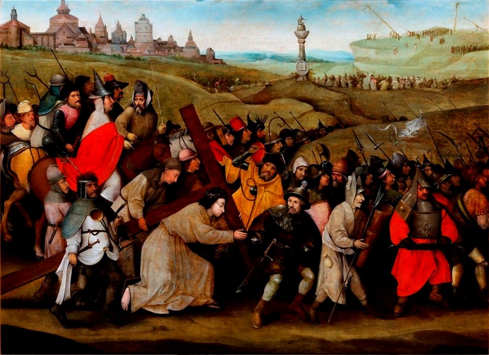 La Montée au Calvaire (suiveur de Bosch, Anvers)