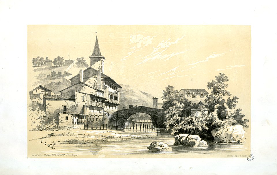 La Nive à St Jean-Pied-de-Port (Pays Basque) - Fonds Ancely - B315556101 A MALBOS 2 013