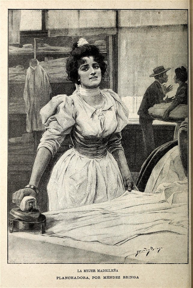 La Mujer Madrileña. Planchadora, de Méndez Bringa
