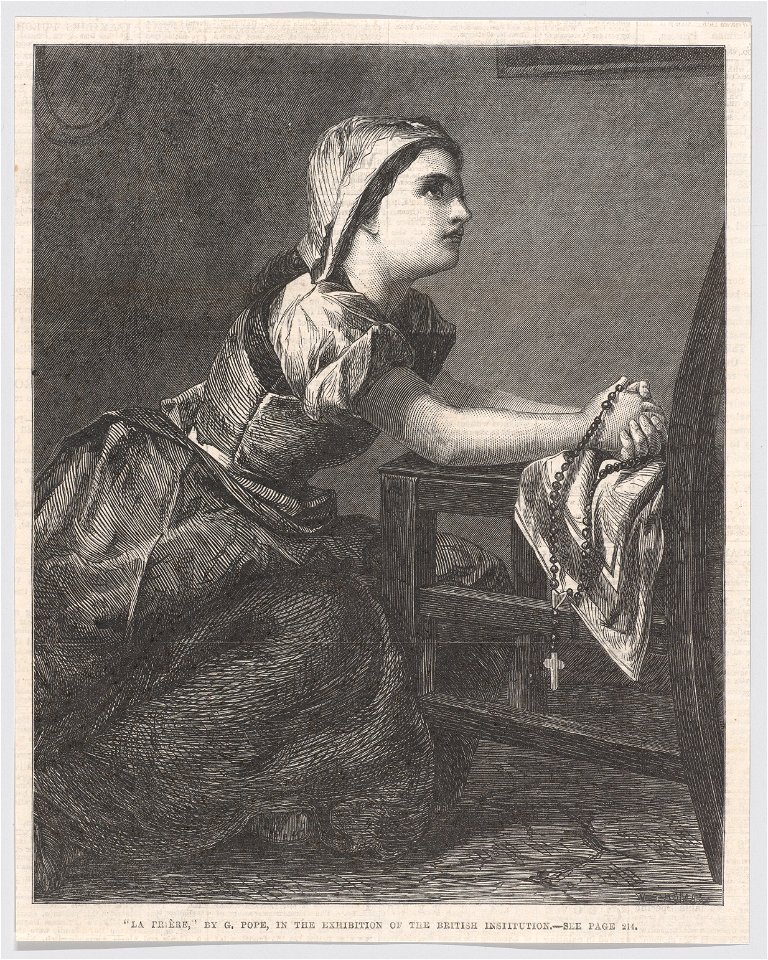 La Prière, from the Illustrated London News MET DP861601