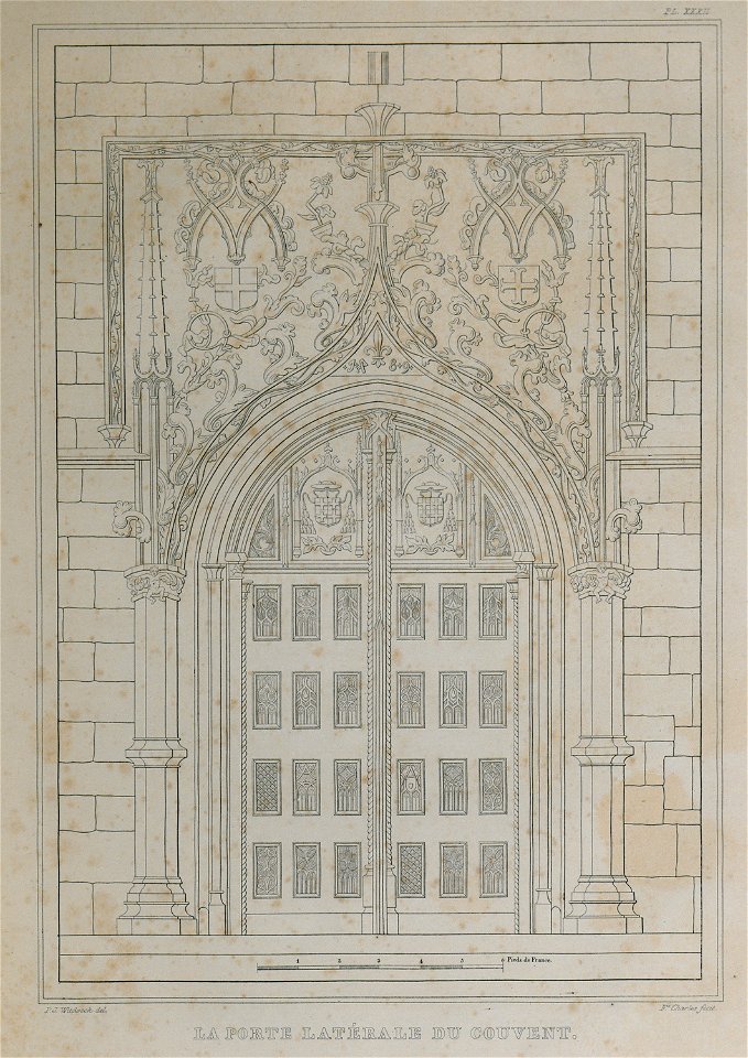 La Porte Latérale du Couvent - Rottiers Bernard Eugène Antoine - 1828