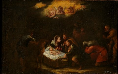 La Natividad, atribuida a Francisco Antolínez (Museo del Prado)