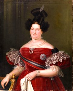 La reina María Cristina de Borbón-Dos Sicilias. (Museo del Prado). Free illustration for personal and commercial use.