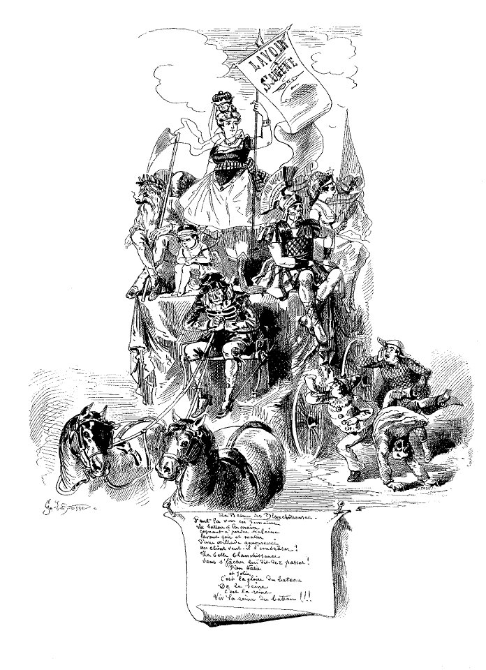 La Reine des blanchisseuses - G. Lafosse - Le Journal amusant - 14 mars 1874