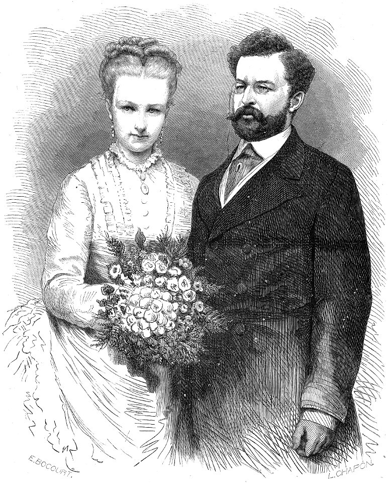 La princesse Louise de Belgique et le prince Philippe de Saxe Cobourg Gotha Kohary