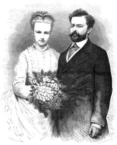 La princesse Louise de Belgique et le prince Philippe de Saxe Cobourg Gotha Kohary