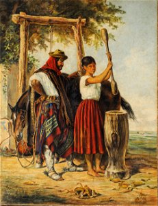 La pisadora de maíz - Juan León Pallière