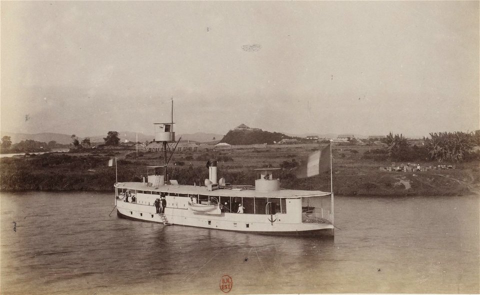 La Mutine canonniere de riviere en 1890 Indochine