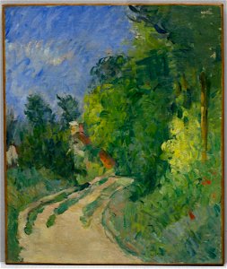 La Route tournante en sous-bois, par Paul Cézanne. Free illustration for personal and commercial use.