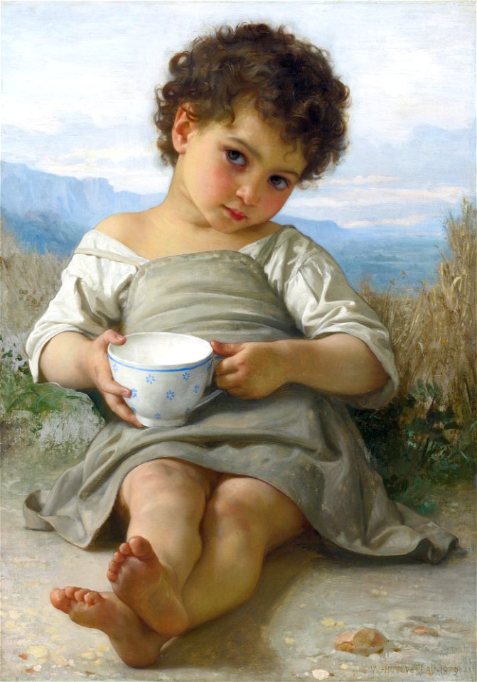 La tasse de lait, by William-Adolphe Bouguereau