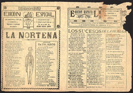 La norteña; Los sucesos de la huelga LCCN99615922