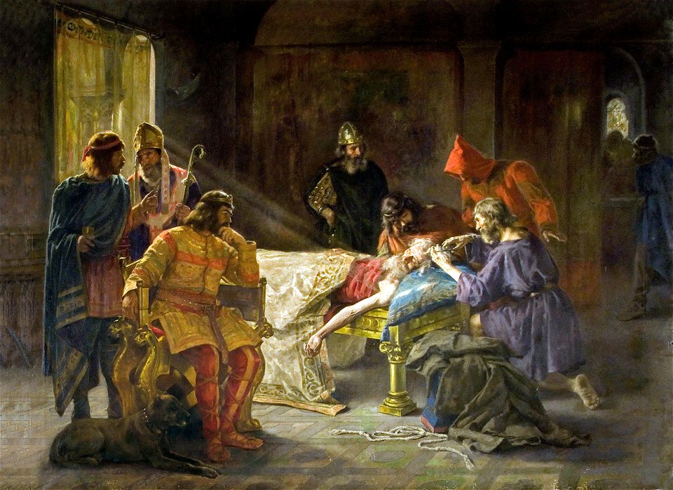 La tonsura del rei Wamba - Joan Brull i Vinyoles (1863-1912)