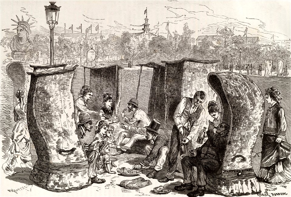 La salle à manger improvisée au Champ-de-Mars