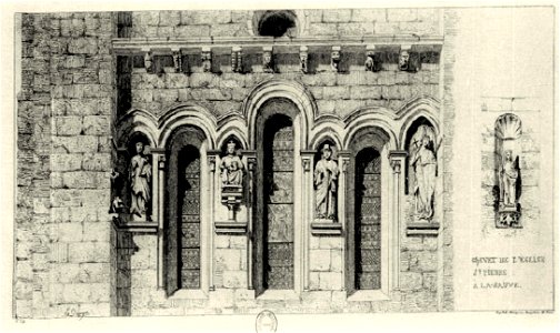 La Sauve église St Pierre dessin Drouyn 1
