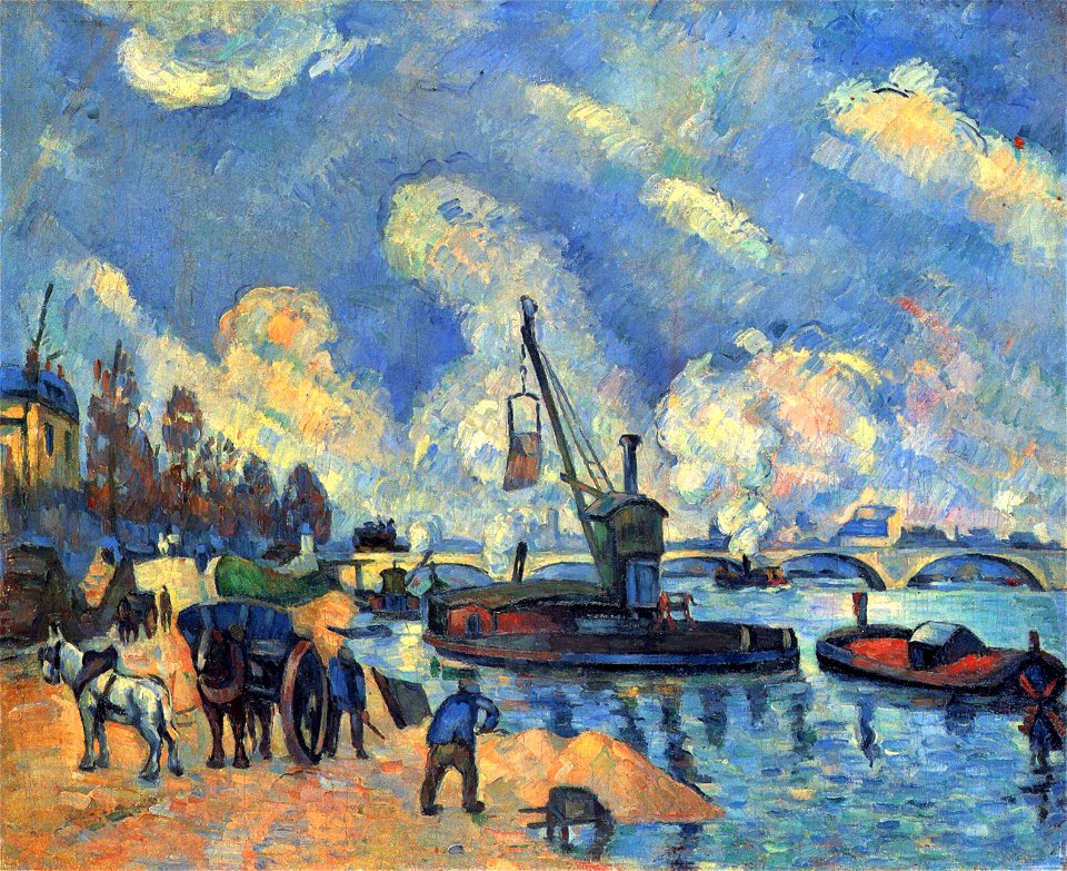 La Seine au quai d'Austerlitz, d'après Guillaumin, par Paul Cézanne, Yorck